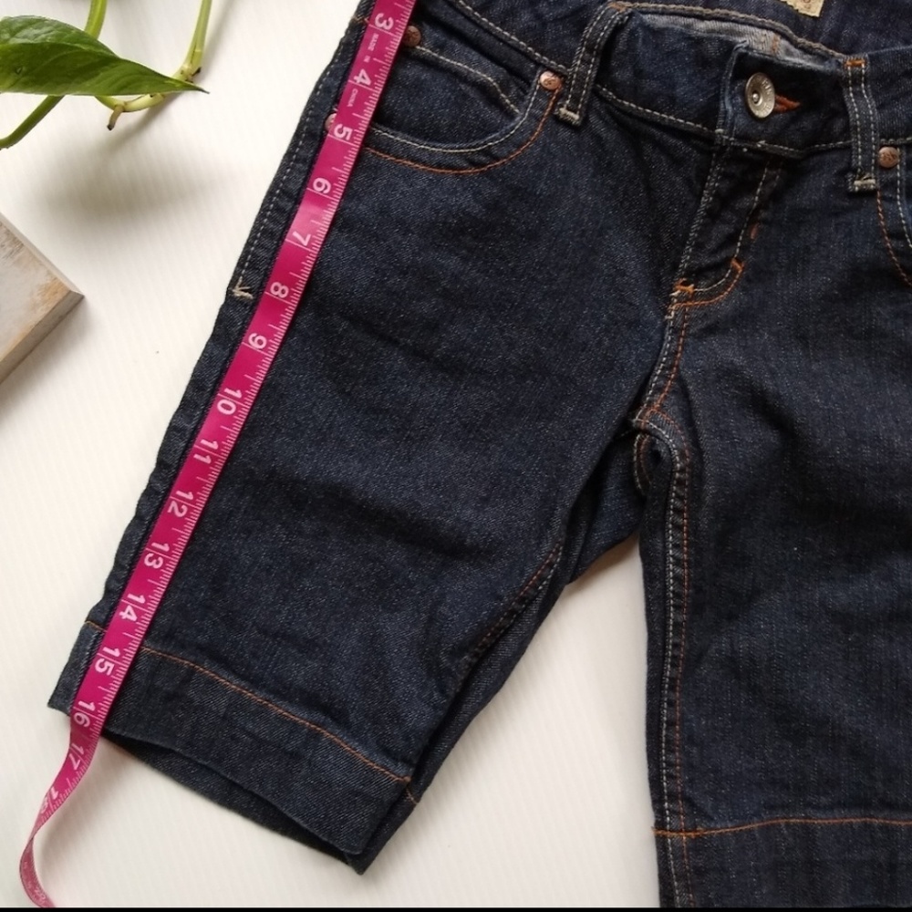 PARIS BLUES darkwash denim Bermuda shorts - Picture 4 of 6